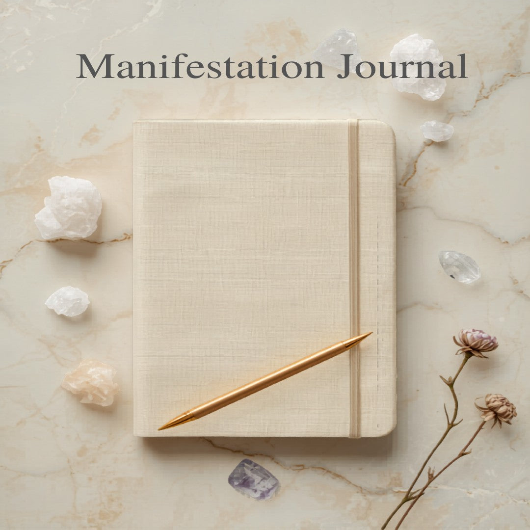 Linen-Bound Manifestation Journal