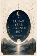 Auralyns 2027 lunar planner printable with moon phase calendar pages