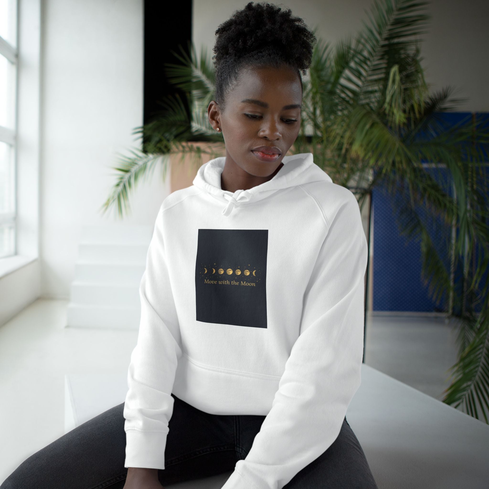 Moon Phase Hoodie — Celestial Lunar Cycle Unisex Sweatshirt