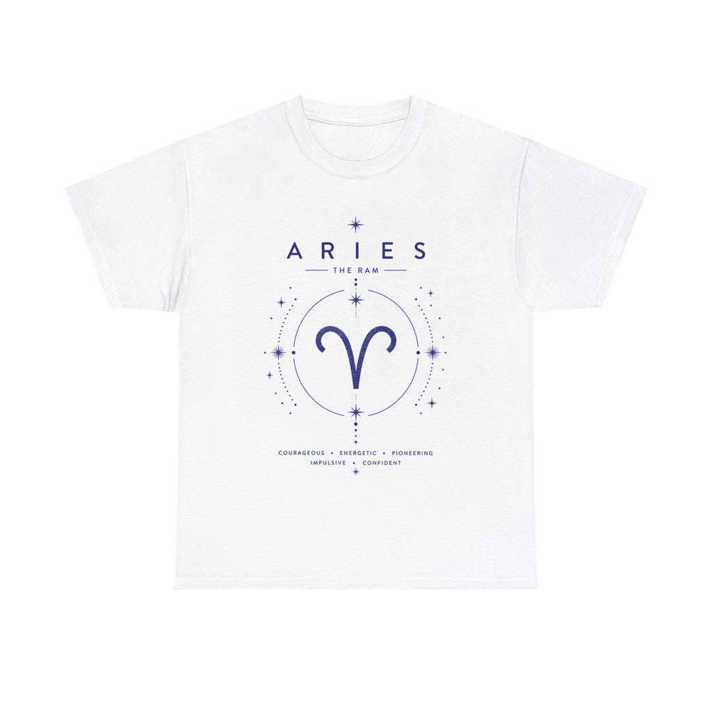 Aries Zodiac T-Shirt – The Ram Astrology Tee with Aries Symbol & Traits