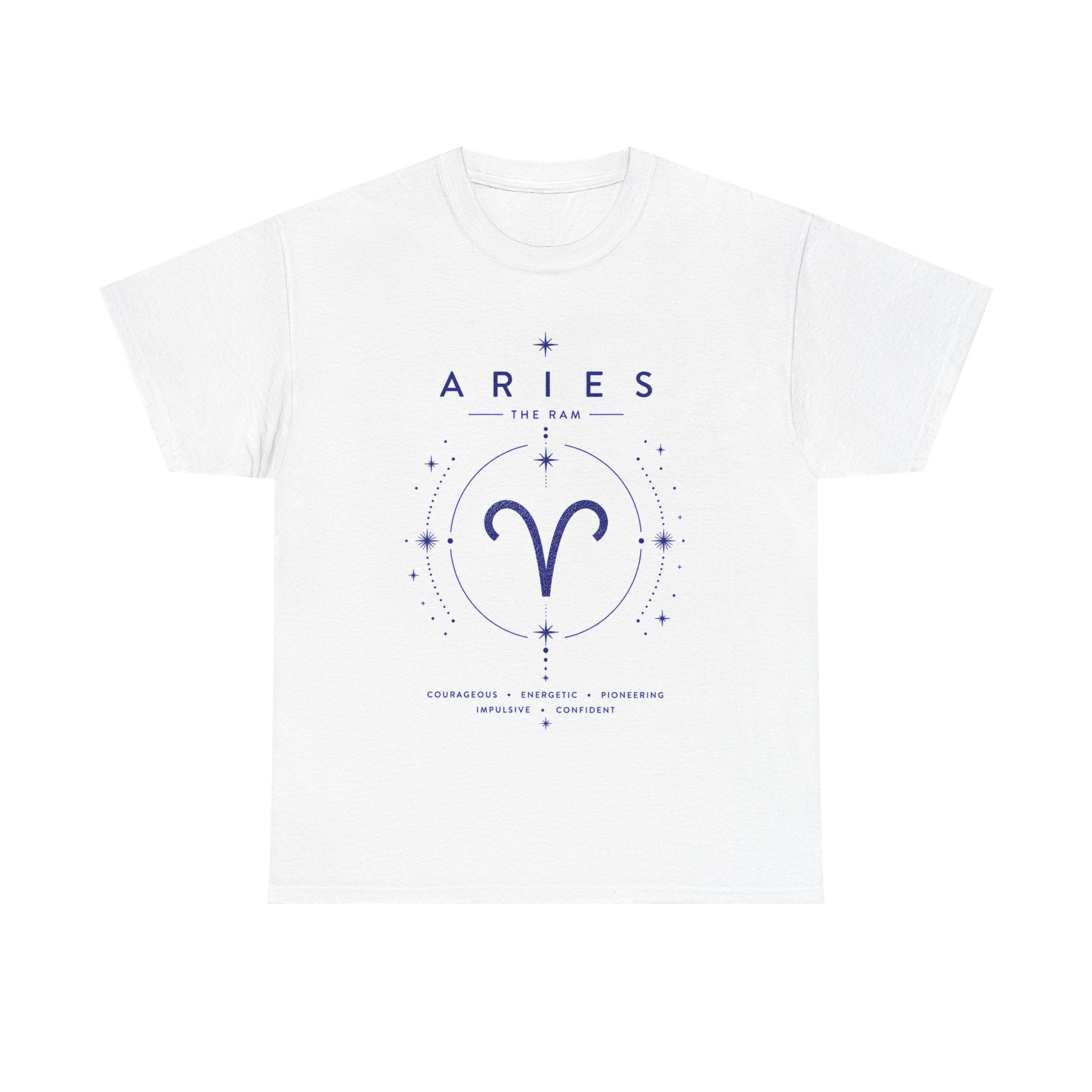 Aries Zodiac T-Shirt – The Ram Astrology Tee with Aries Symbol & Traits