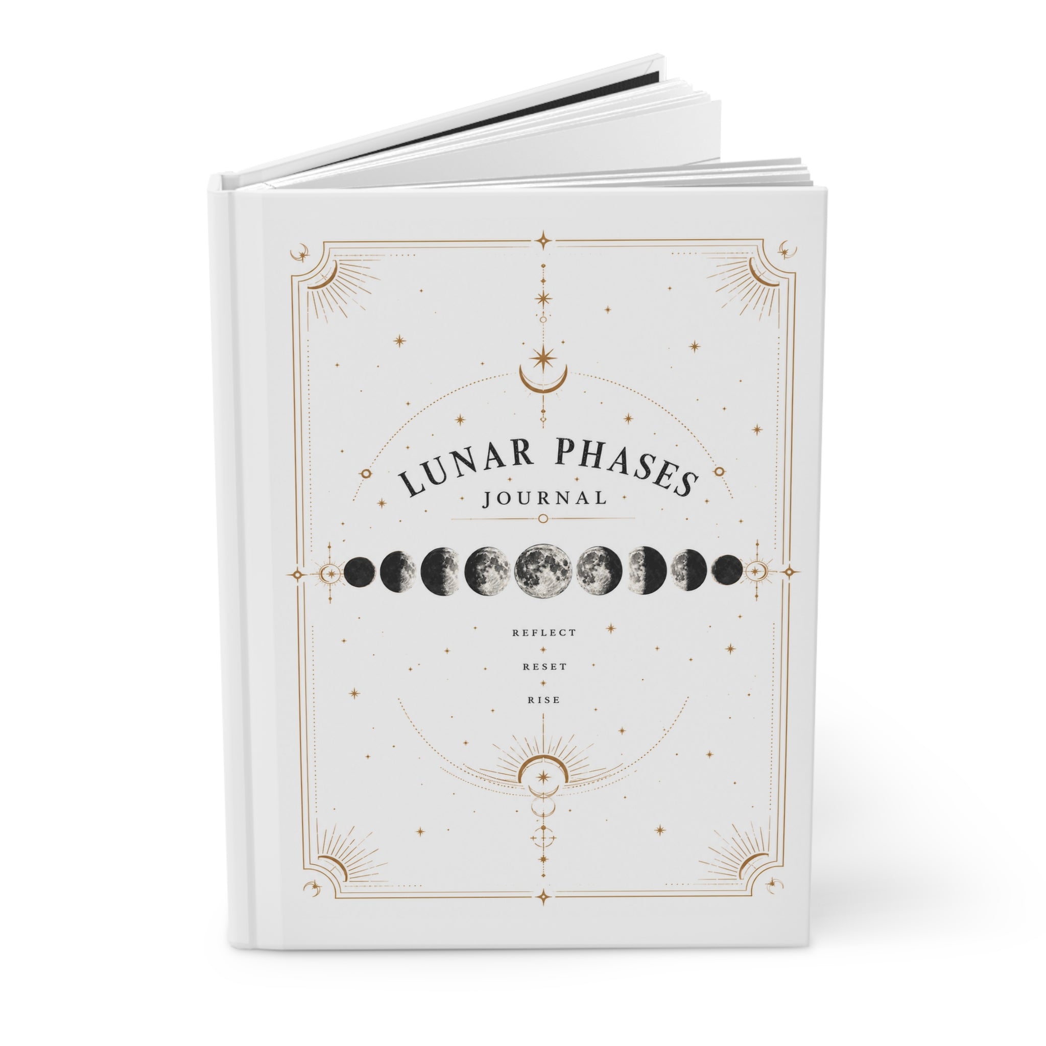 Lunar Phases Hardcover Journal — Moon Phase Astrology Notebook