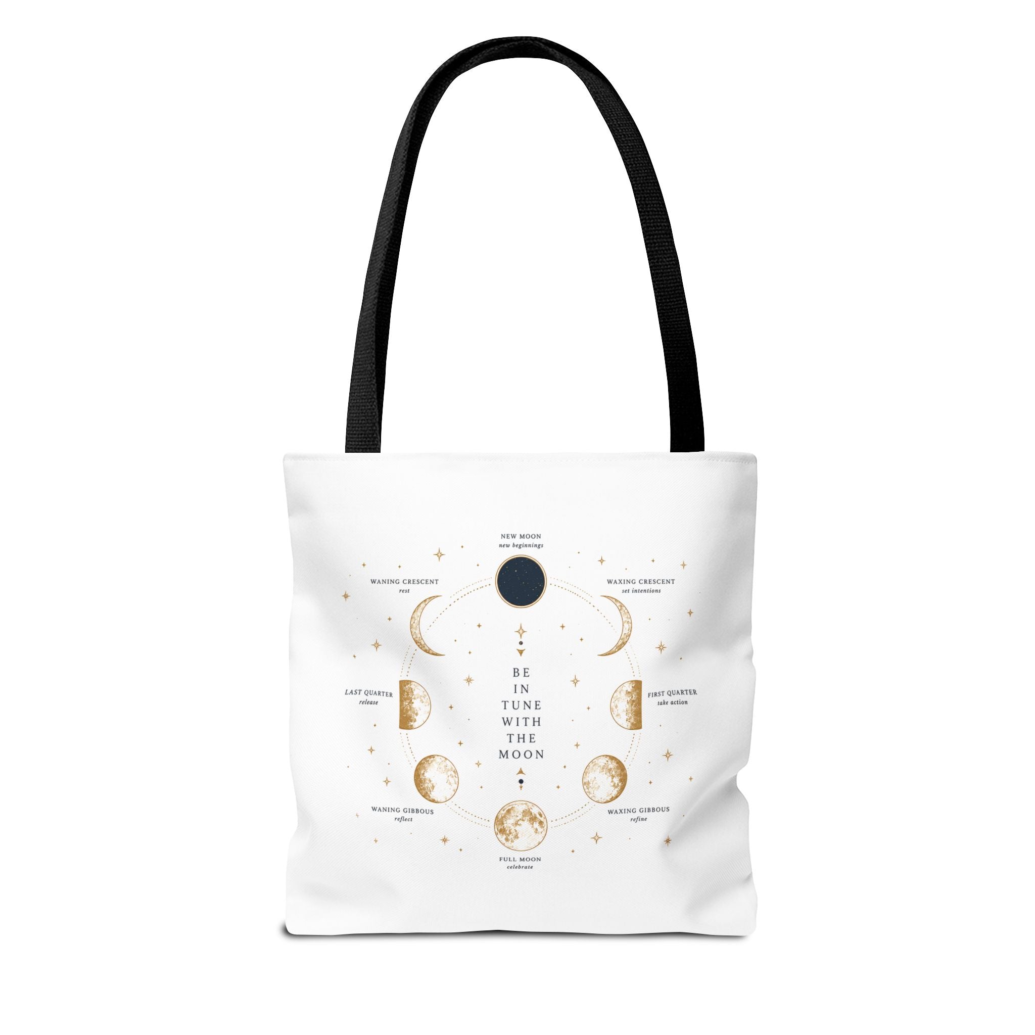 Moon Phase Tote Bag — Be in Tune with the Moon Graphic Tote