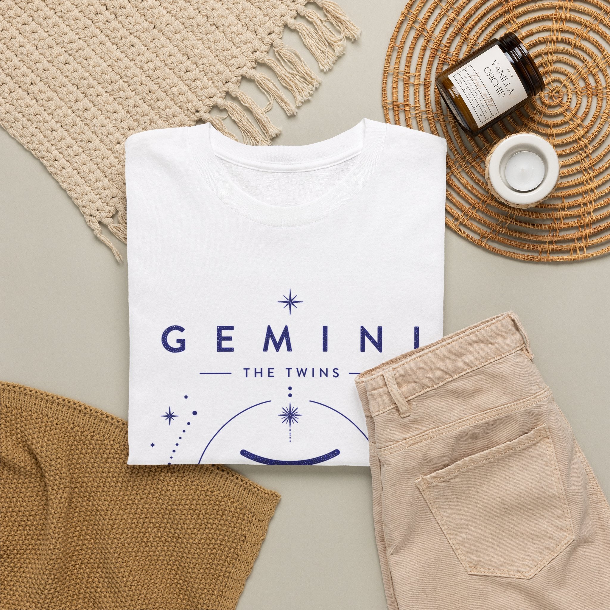 Gemini Zodiac Tee — The Twins Astrology Graphic Shirt