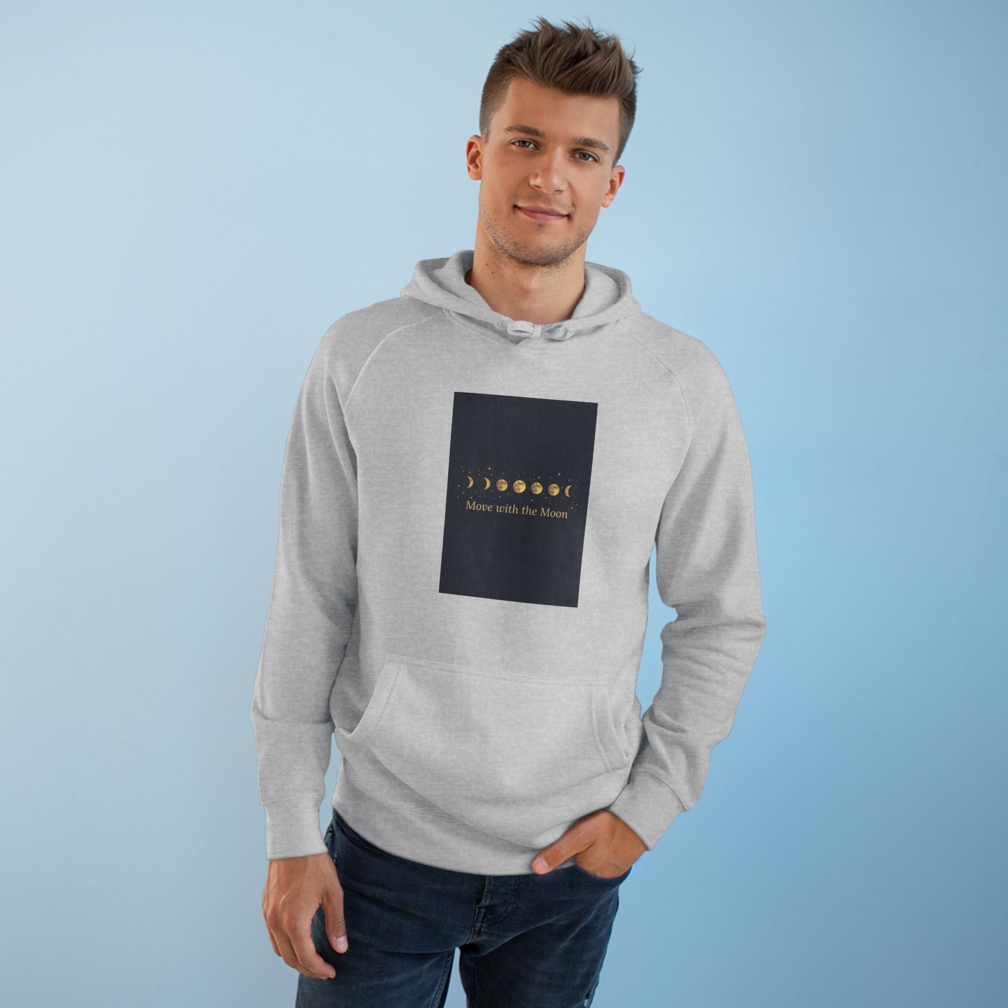 Moon Phase Hoodie — Celestial Lunar Cycle Unisex Sweatshirt
