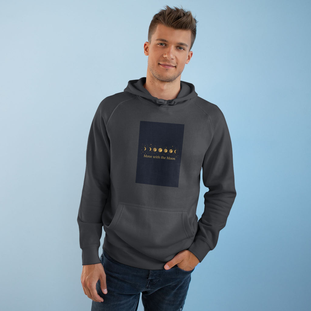 Moon Phase Hoodie — Celestial Lunar Cycle Unisex Sweatshirt