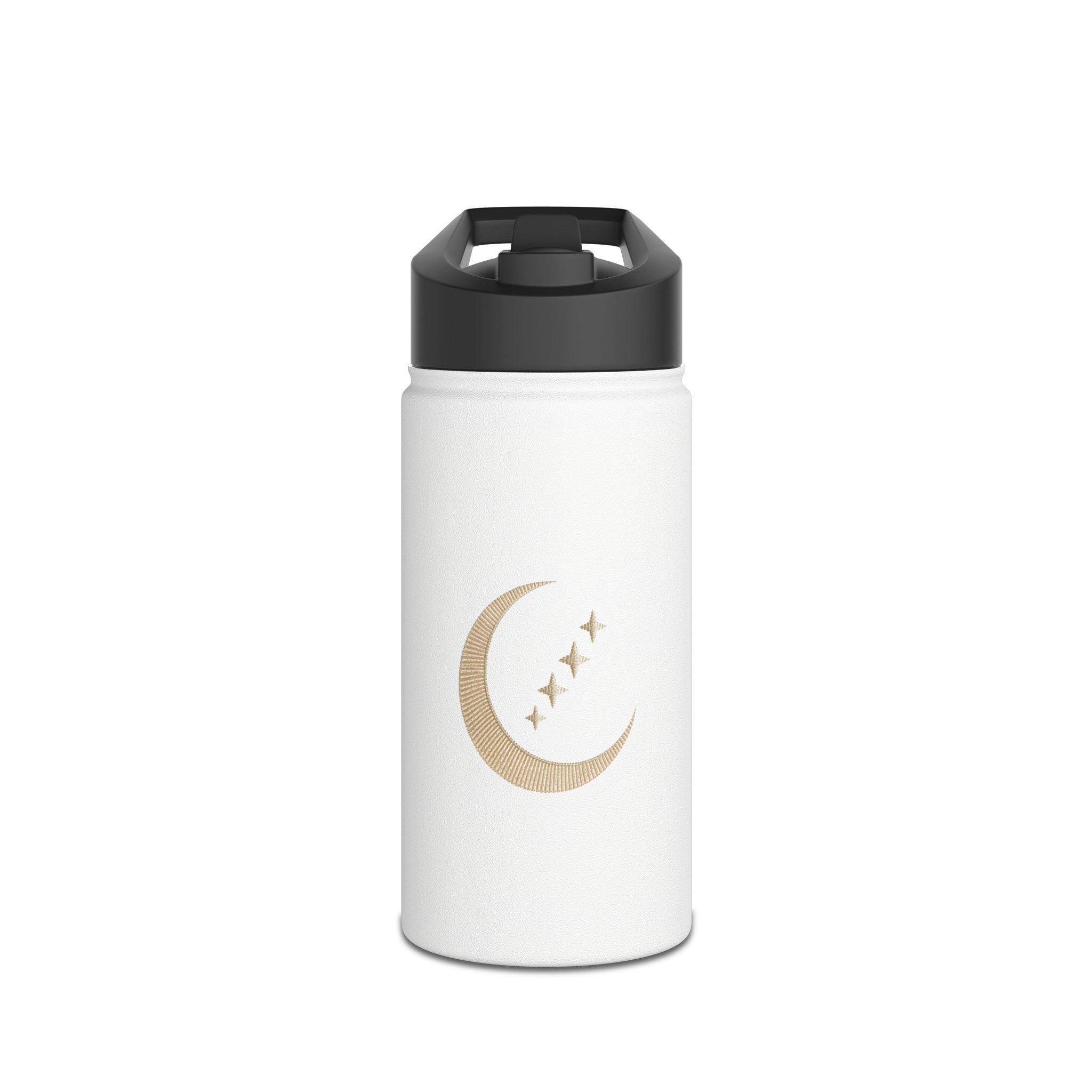 Celestial Moon Insulated Water Bottle — Crescent Moon & Stars | Mystical Hydration Gift