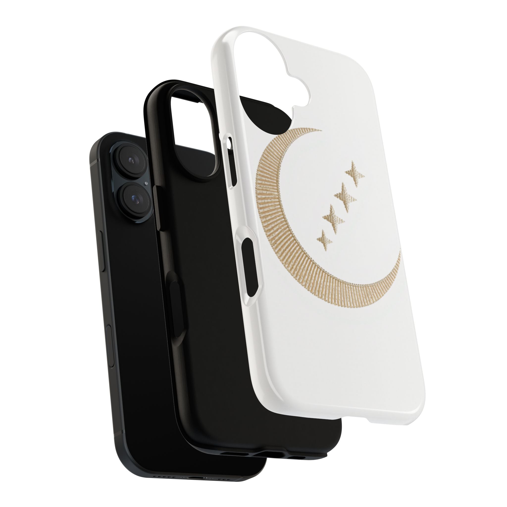 Celestial Moon Phase Phone Case — Crescent Moon & Stars | Mystical Phone Accessory