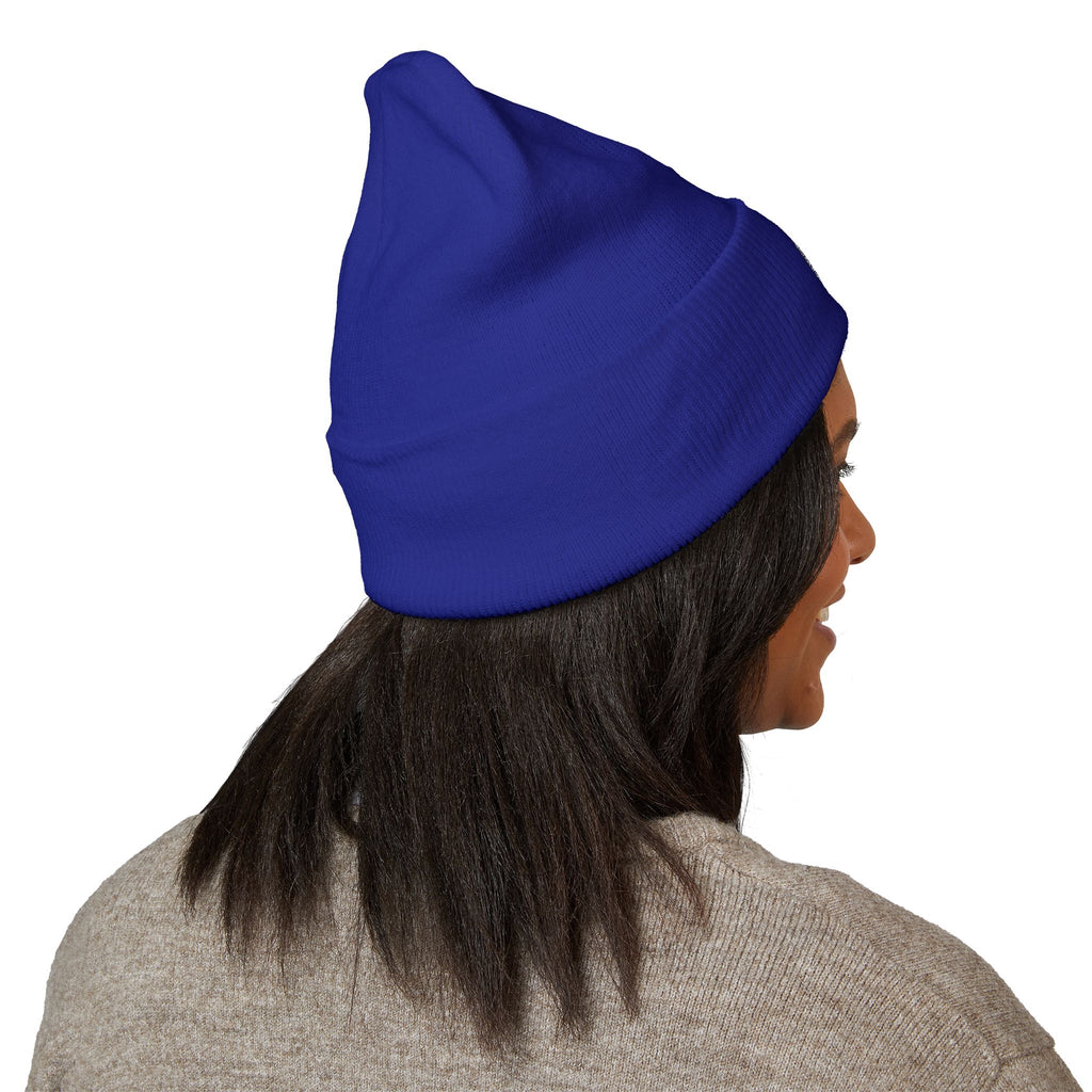 Moon Phase Embroidered Beanie — Celestial Crescent Moon Unisex Beanie