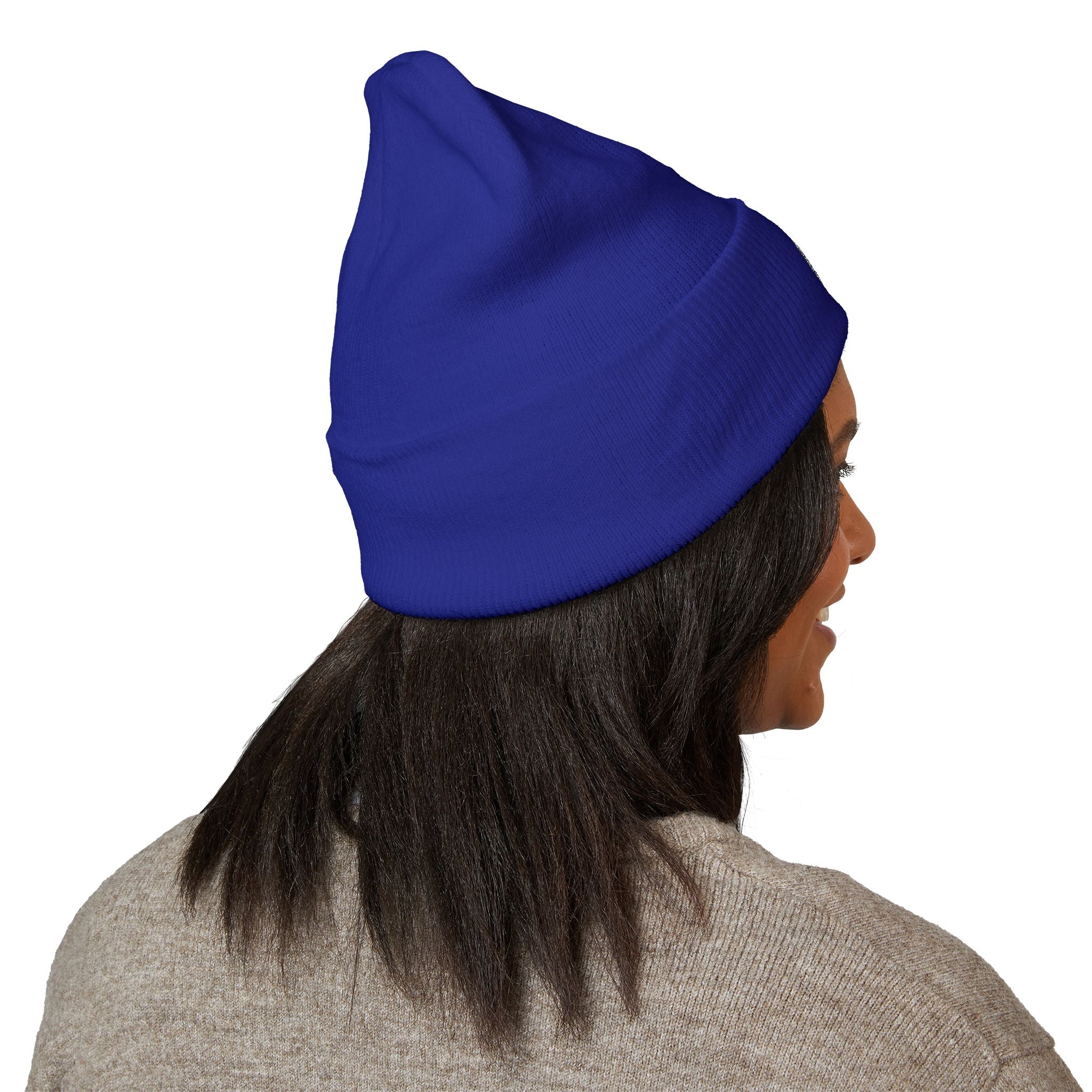 Moon Phase Embroidered Beanie — Celestial Crescent Moon Unisex Beanie