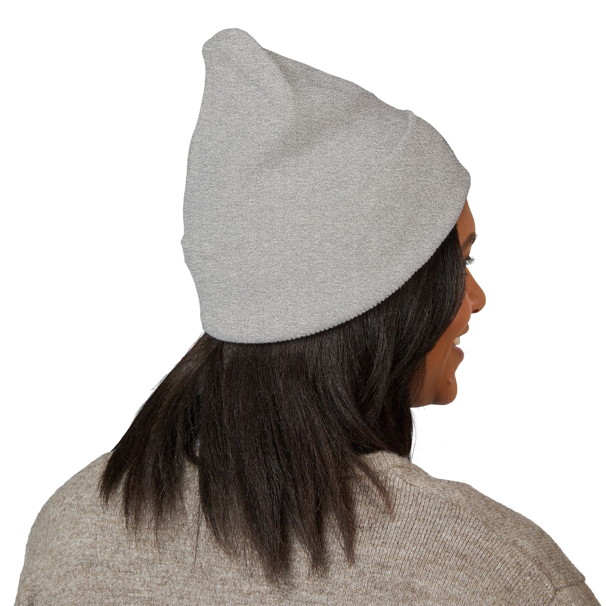 Moon Phase Embroidered Beanie — Celestial Crescent Moon Unisex Beanie