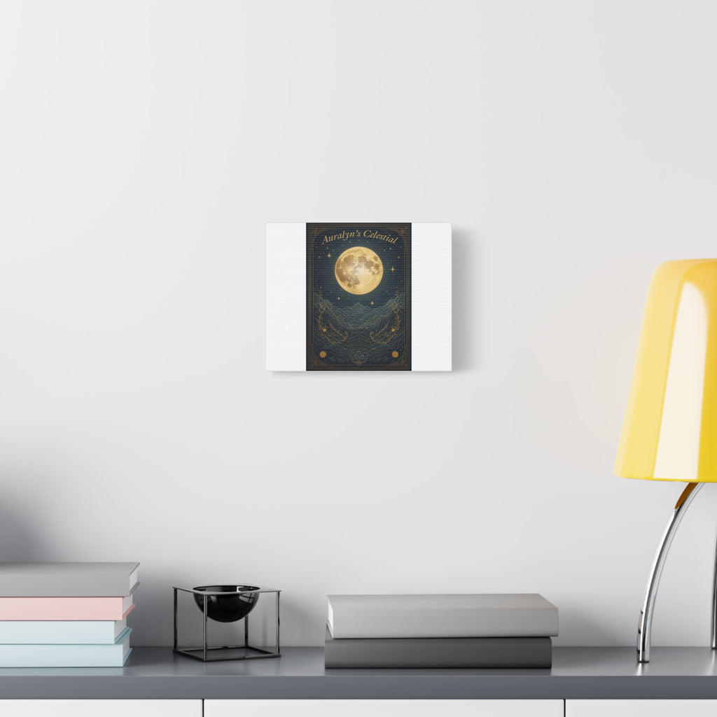 Moon & Stars Canvas Print — Celestial Wall Art | Boho Mystical Home Decor