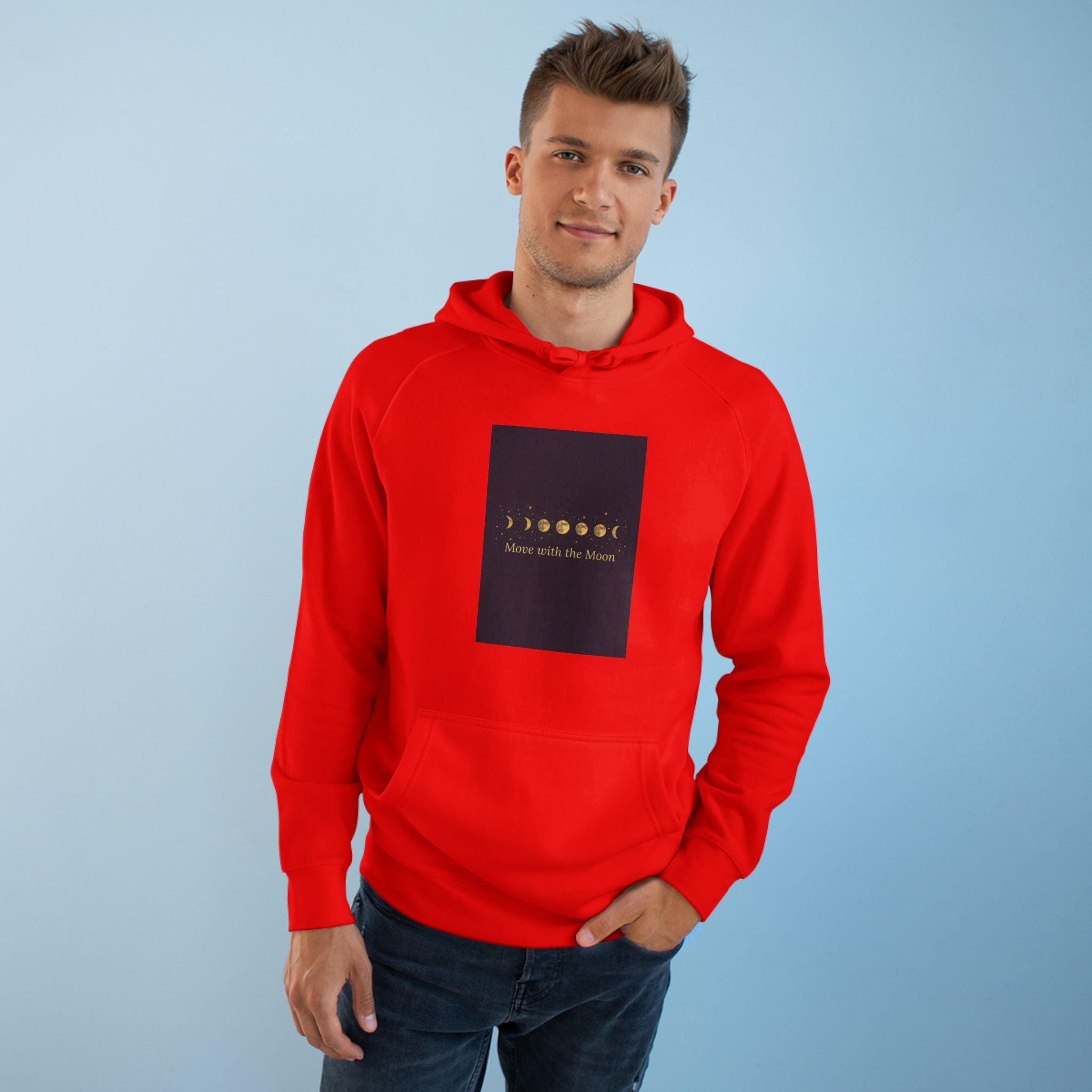 Moon Phase Hoodie — Celestial Lunar Cycle Unisex Sweatshirt
