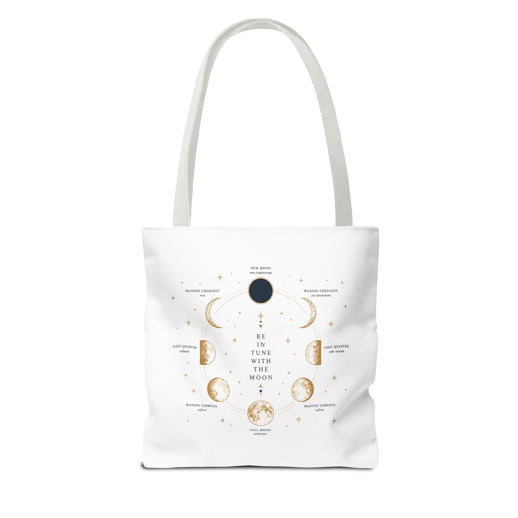 Moon Phase Tote Bag — Be in Tune with the Moon Graphic Tote