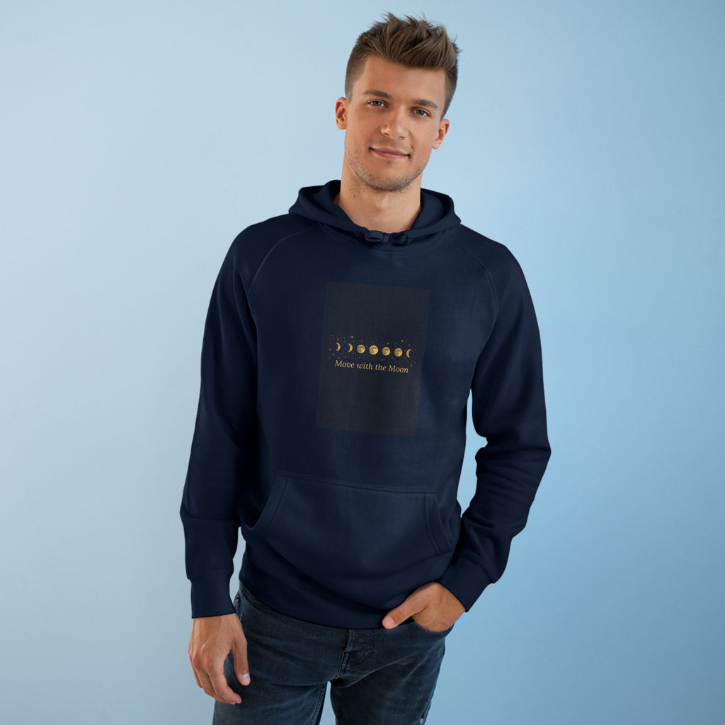 Moon Phase Hoodie — Celestial Lunar Cycle Unisex Sweatshirt