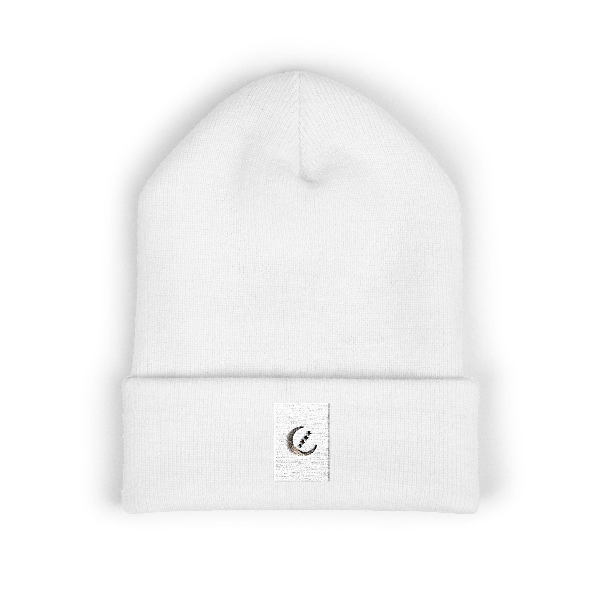 Moon Phase Embroidered Beanie — Celestial Crescent Moon Unisex Beanie