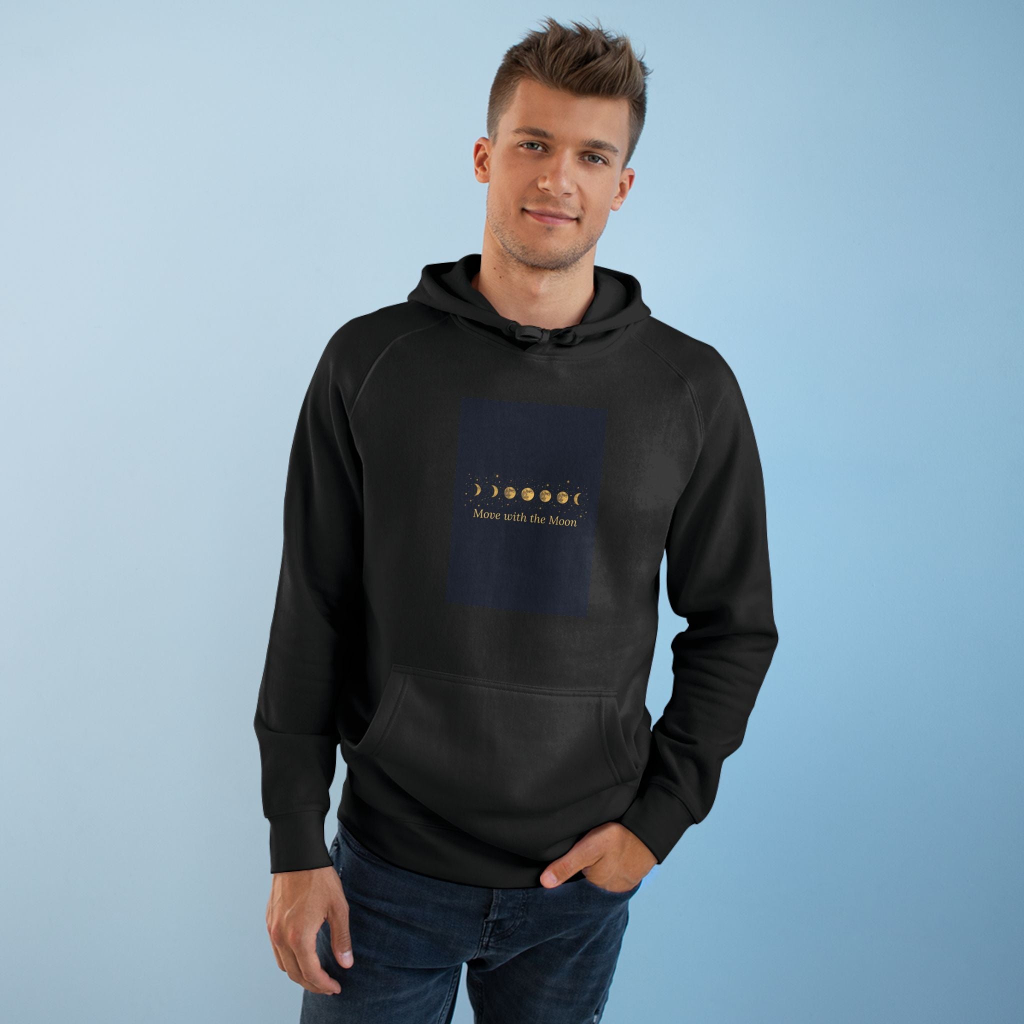Moon Phase Hoodie — Celestial Lunar Cycle Unisex Sweatshirt