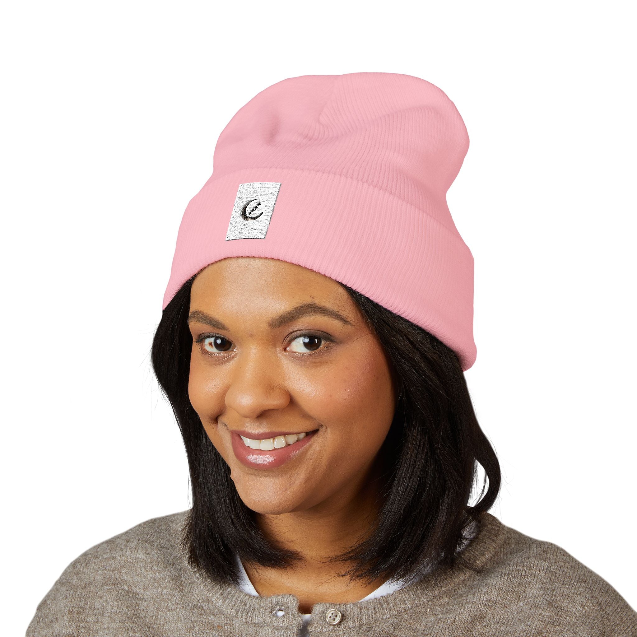 Moon Phase Embroidered Beanie — Celestial Crescent Moon Unisex Beanie
