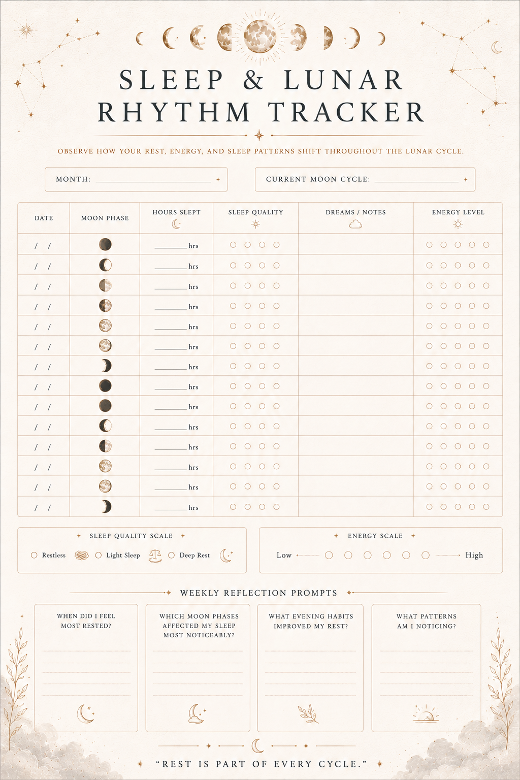 Auralyns 2027 lunar planner printable with moon phase calendar pages (image 11 of 12)