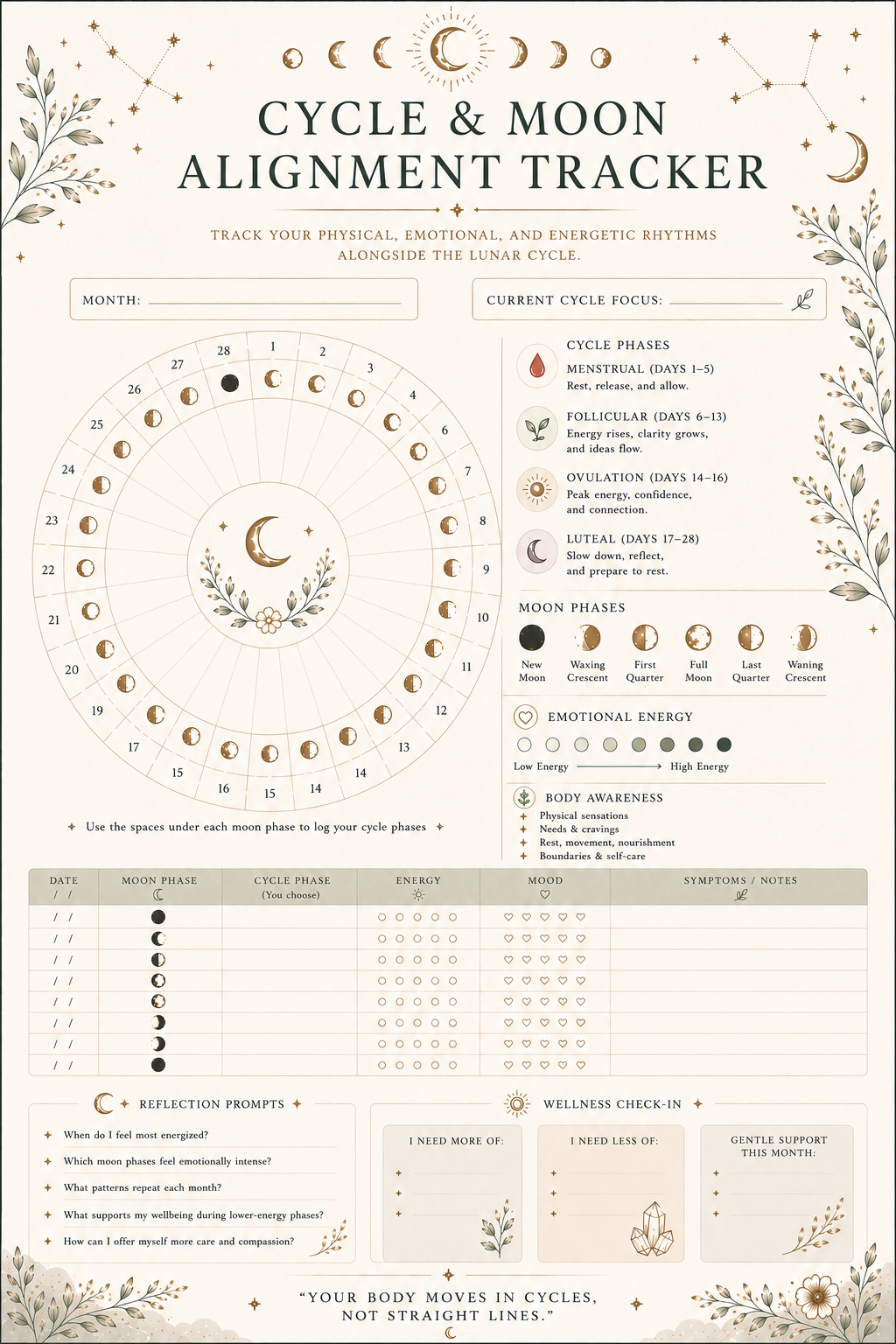 Auralyns 2027 lunar planner printable with moon phase calendar pages (image 12 of 12)
