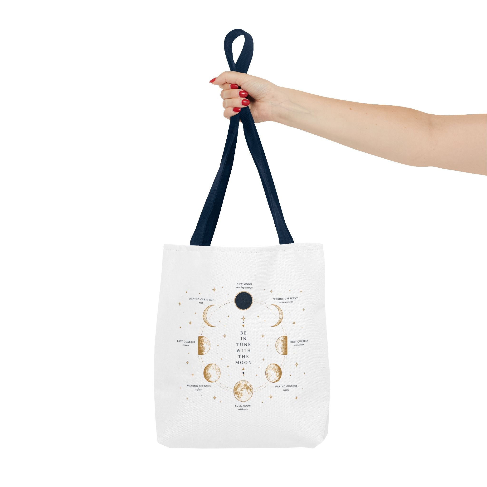 Moon Phase Tote Bag — Be in Tune with the Moon Graphic Tote