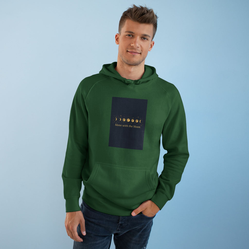 Moon Phase Hoodie — Celestial Lunar Cycle Unisex Sweatshirt
