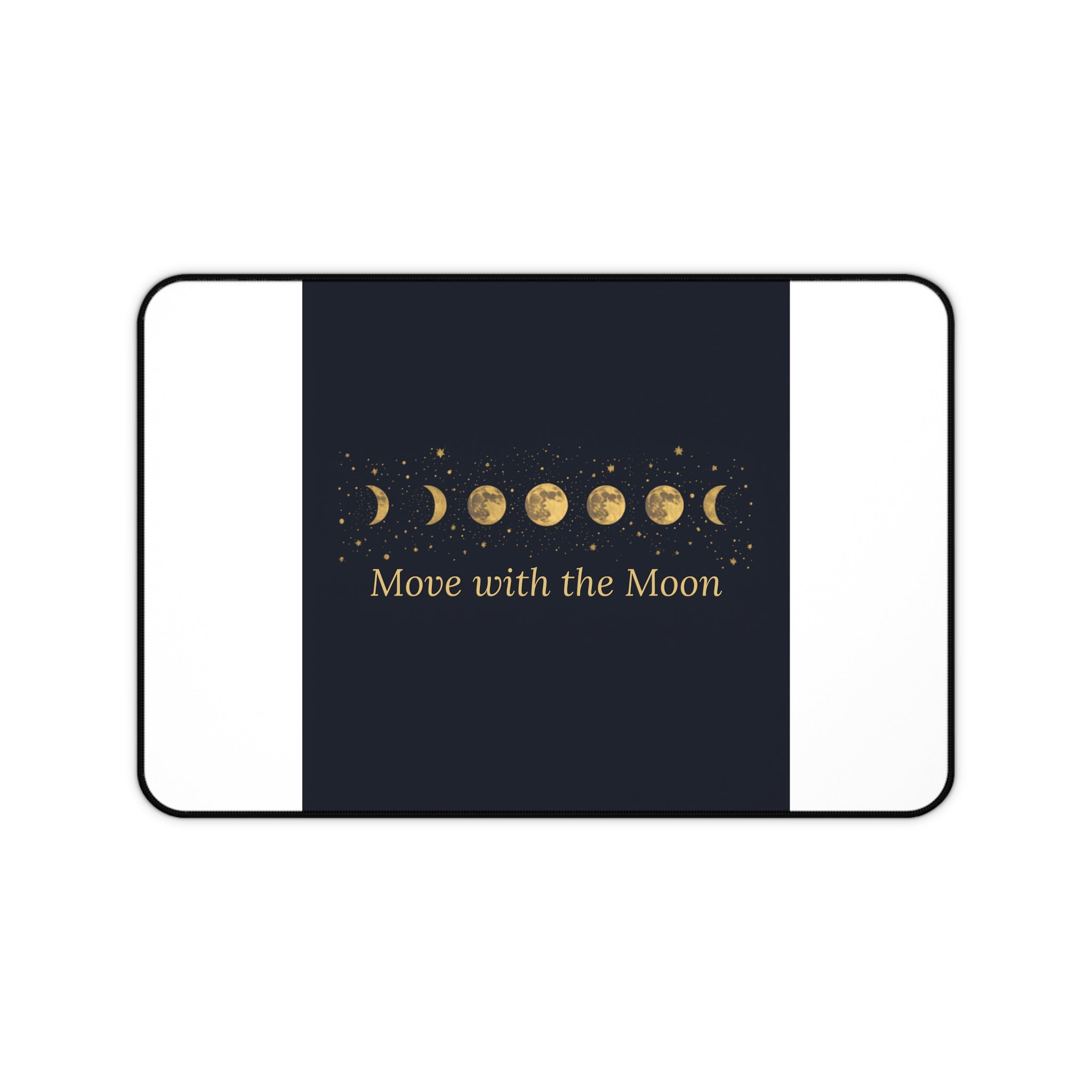 "Aligned Workspace" Celestial Desk Mat — Moon Phase Mouse Pad | Mystical Home Office