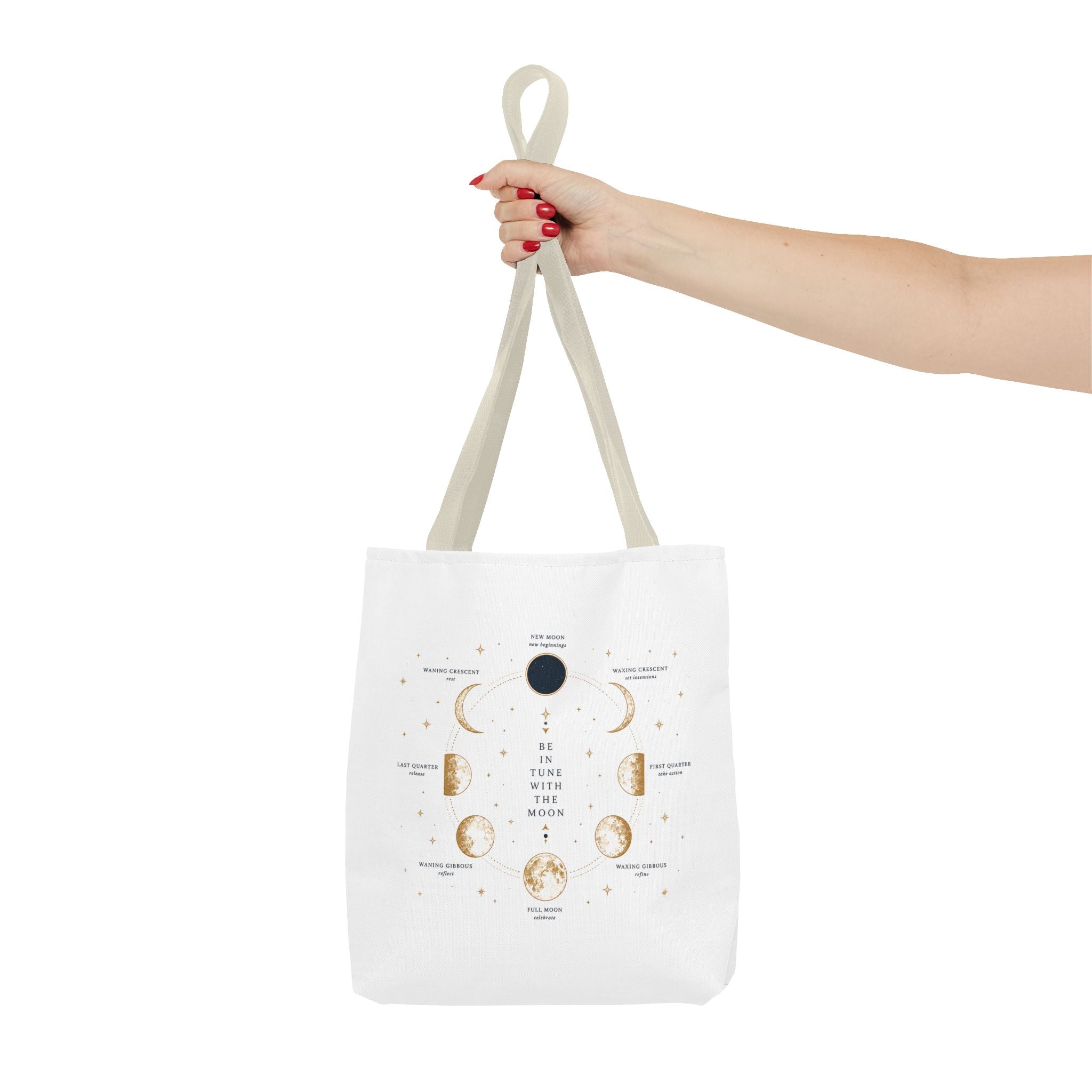 Moon Phase Tote Bag — Be in Tune with the Moon Graphic Tote