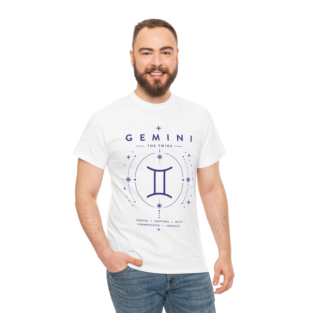 Gemini Zodiac Tee — The Twins Astrology Graphic Shirt