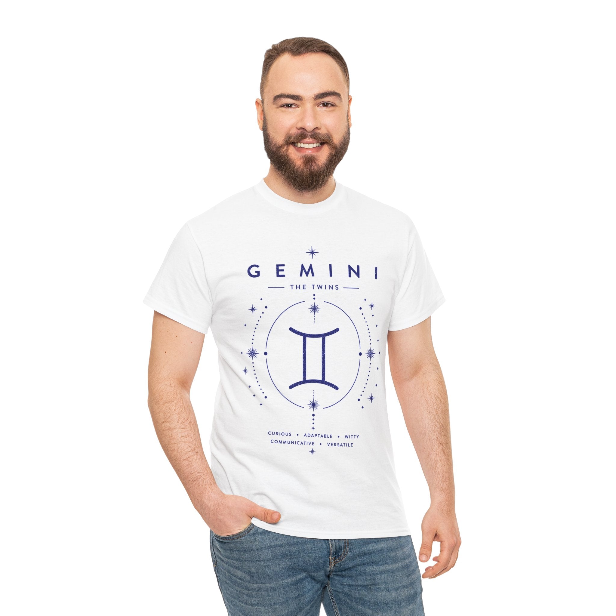 Gemini Zodiac Tee — The Twins Astrology Graphic Shirt