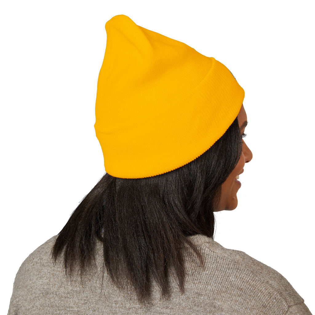Moon Phase Embroidered Beanie — Celestial Crescent Moon Unisex Beanie