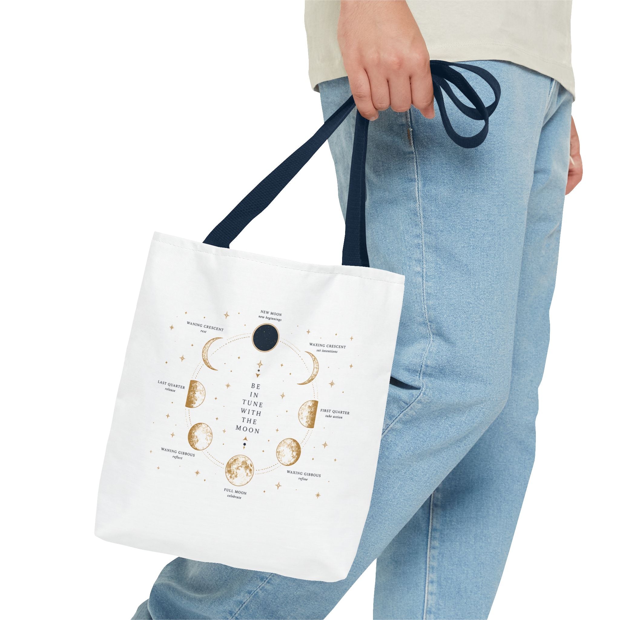 Moon Phase Tote Bag — Be in Tune with the Moon Graphic Tote