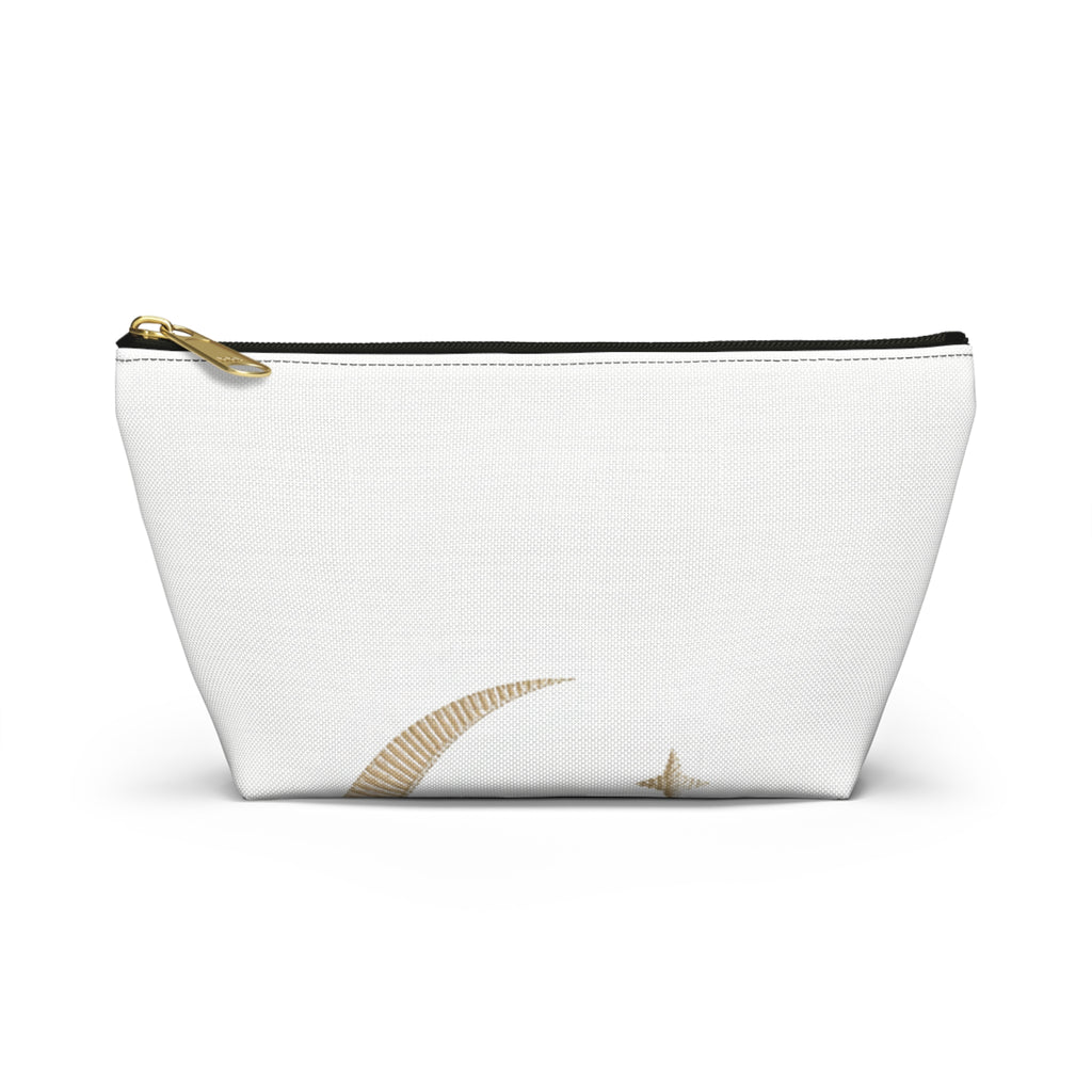 Minimal Crescent Moon Accessory Pouch — T‑Bottom Cosmetic Bag