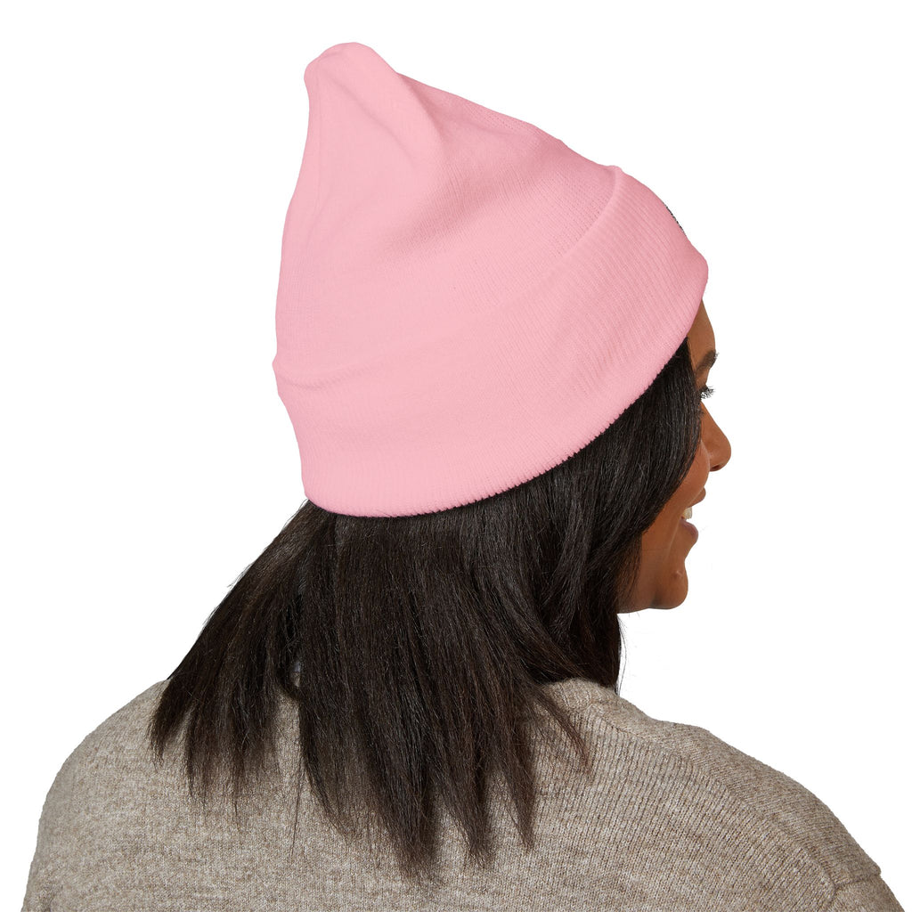 Moon Phase Embroidered Beanie — Celestial Crescent Moon Unisex Beanie