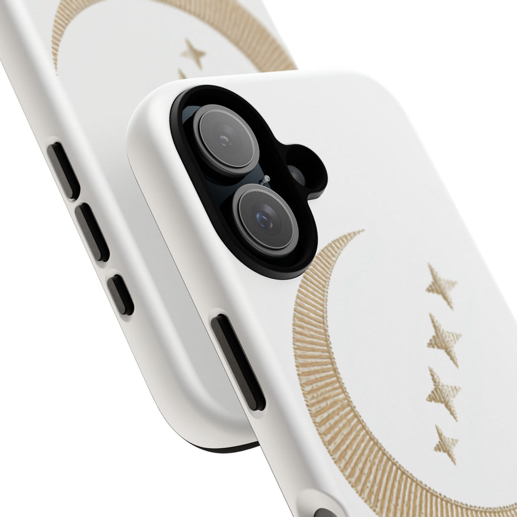 Celestial Moon Phase Phone Case — Crescent Moon & Stars | Mystical Phone Accessory