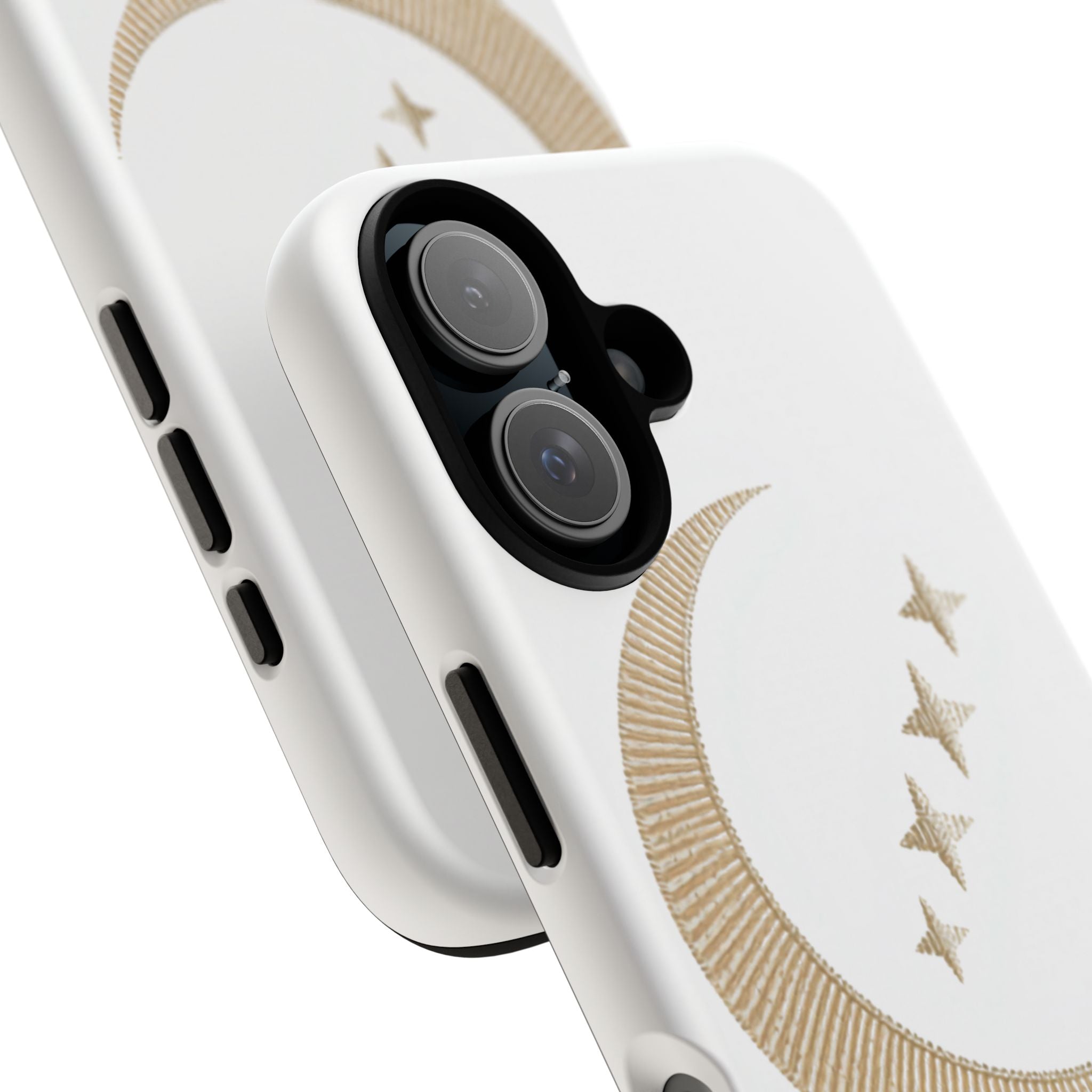 Celestial Moon Phase Phone Case — Crescent Moon & Stars | Mystical Phone Accessory