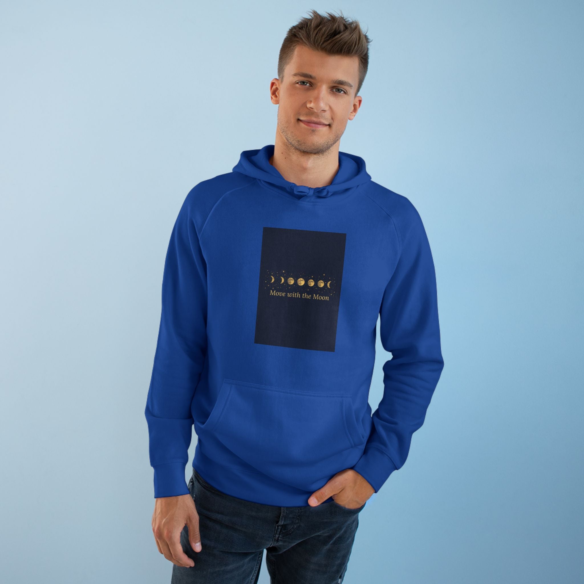 Moon Phase Hoodie — Celestial Lunar Cycle Unisex Sweatshirt