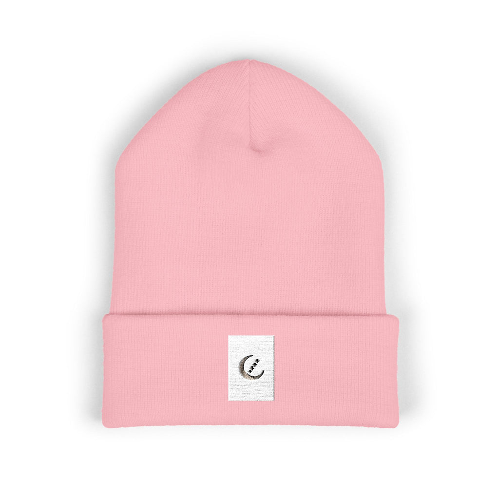 Moon Phase Embroidered Beanie — Celestial Crescent Moon Unisex Beanie