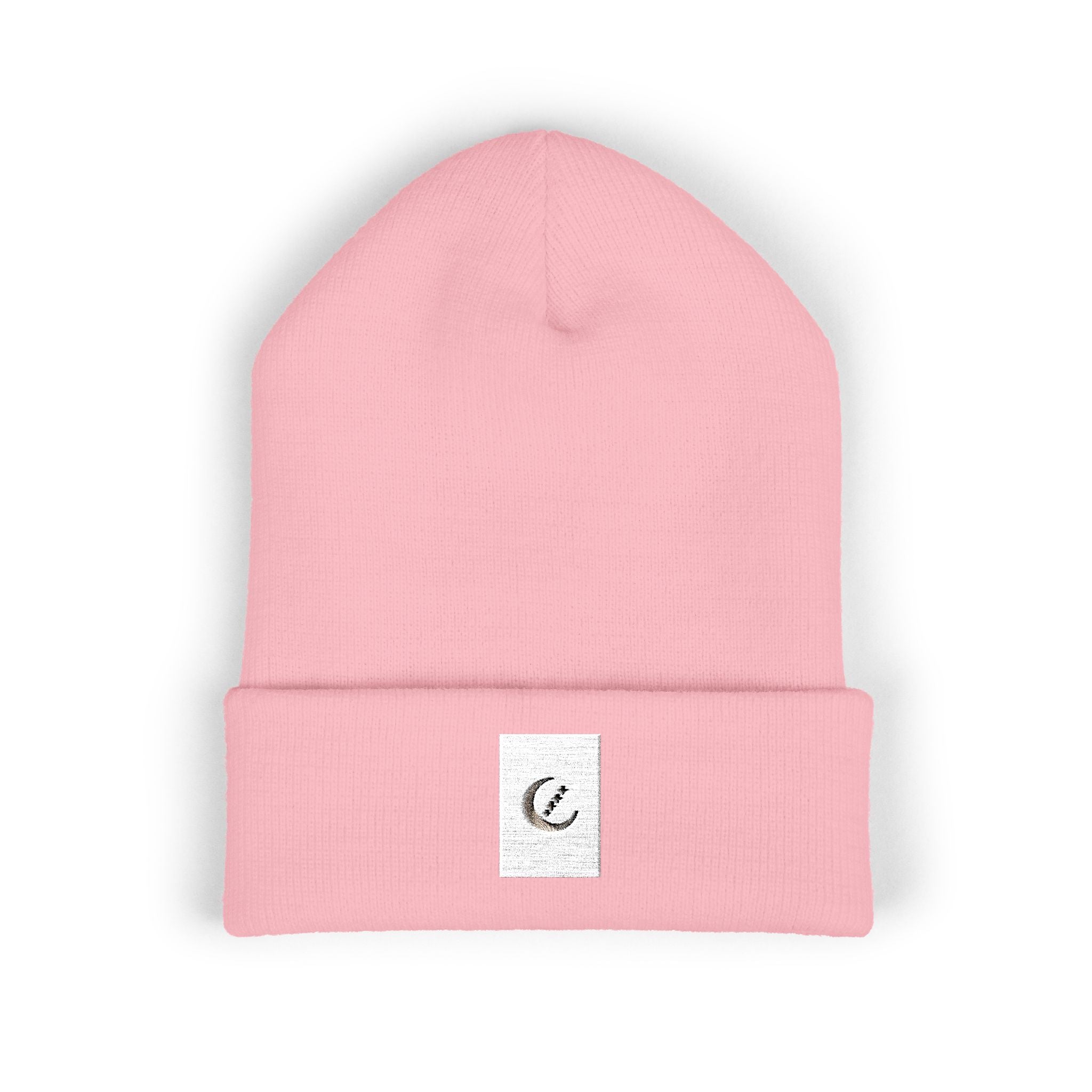 Moon Phase Embroidered Beanie — Celestial Crescent Moon Unisex Beanie